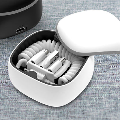 Skorter | All-in-one spring cable power bank Type-c Android lightning storage box Emergency mini power bank