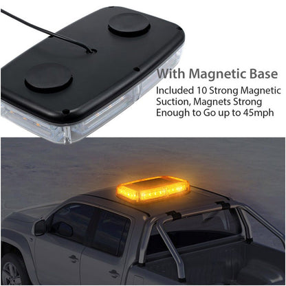 Skorter | COB LED Beacon Flashing Magnetic Emergency Warning Strobe Amber Light 12/24V