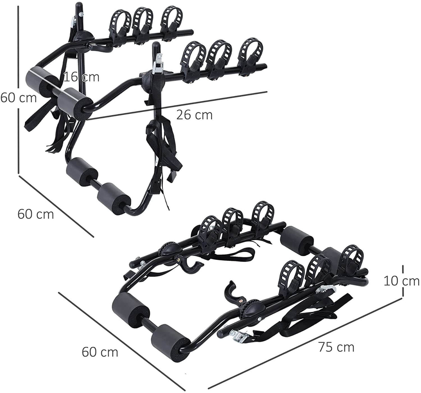 Skorter | Bike Carrier Bicycle Rack Support with Fix Bike Rack Strap