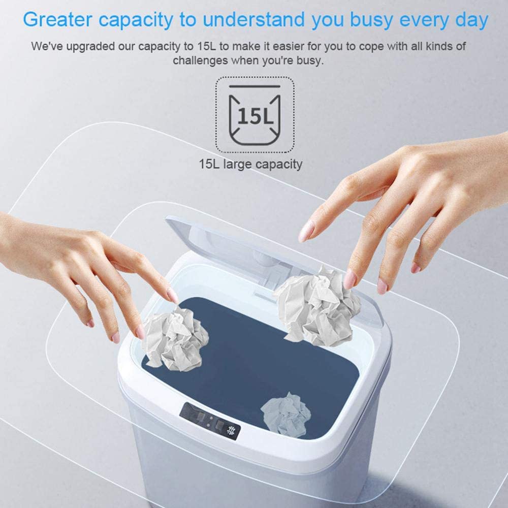 Skorter | Bin 15L Automatic Smart Auto Sensor Dustbin Trash Can