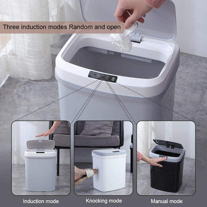 Skorter | Automatic Sensor Trash Can – 15L – Touchless & Quiet – For Kitchen or Living Room