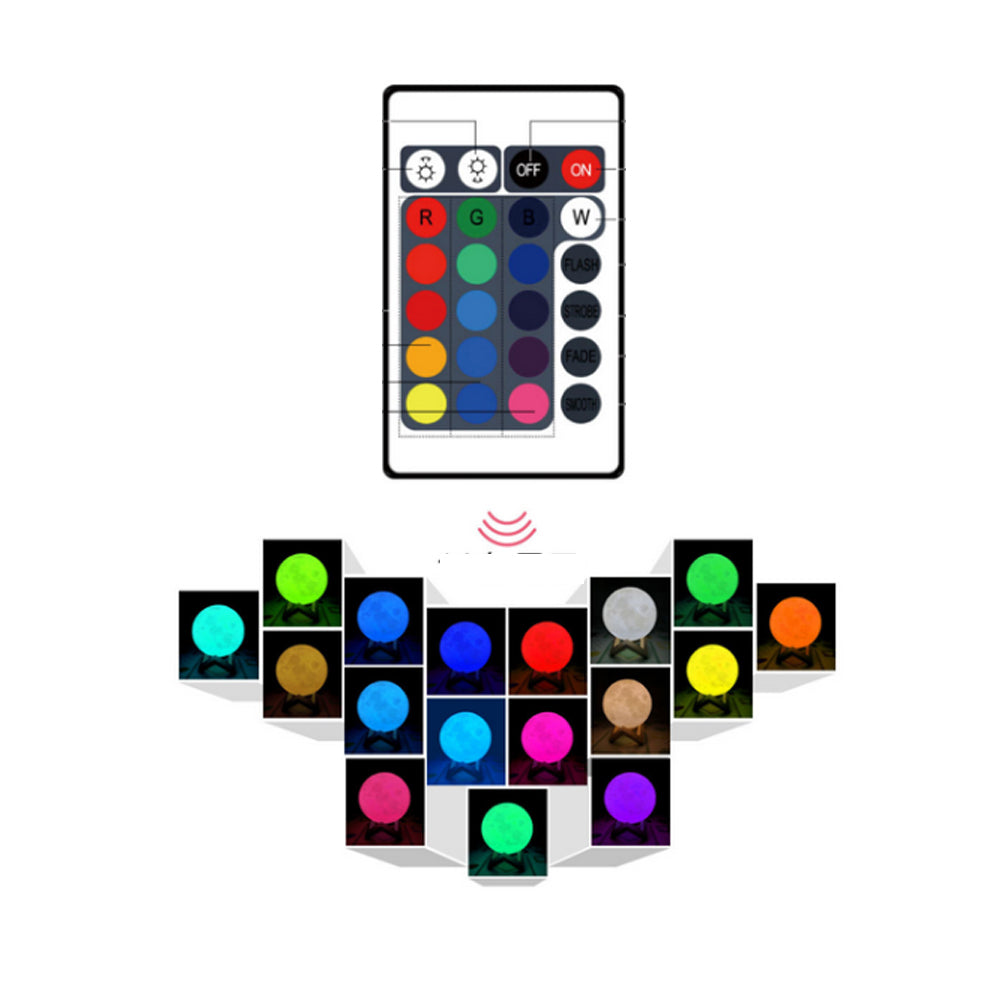 Skorter | Control 16 Colors Moon Lamp with Remote Control