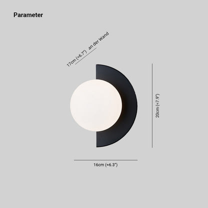 Skorter | Valentina Modern LED Wall Lamp Metal Glass Bedroom Living Room