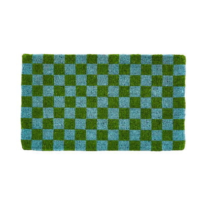 Skorter | Checkered Doormat - Blue/Green
