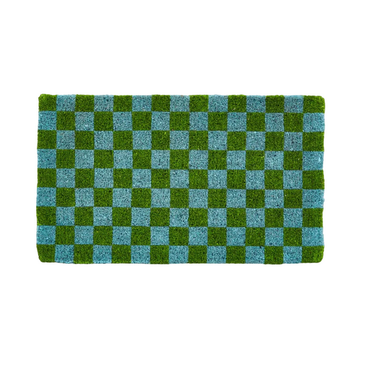 Skorter | Checkered Doormat - Blue/Green