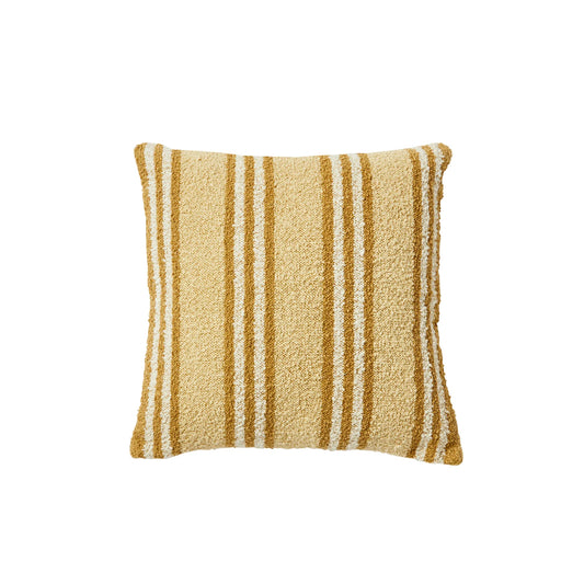 Skorter | Boucle Trio Stripe Cushion - Ivory Sand