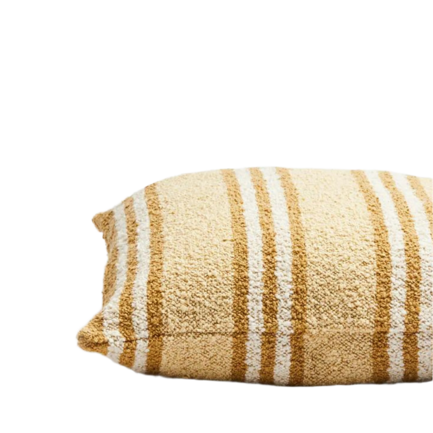 Skorter | Boucle Trio Stripe Cushion - Ivory Sand