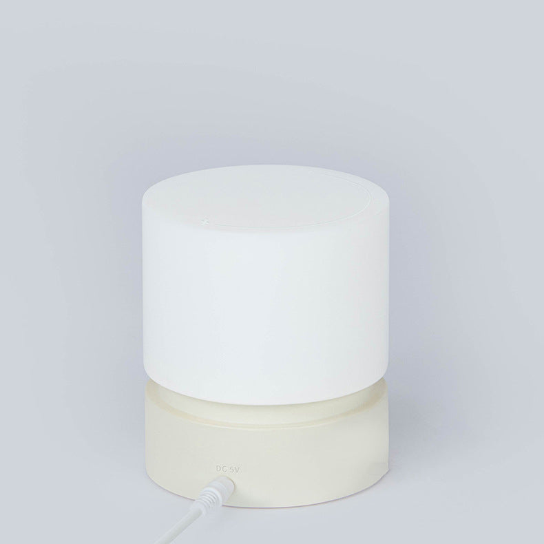 Skorter | Contemporary Nordic Timer Rechargeable ABS HIPS Silicone Cylinder LED Table Lamp Night Light for Nightstand