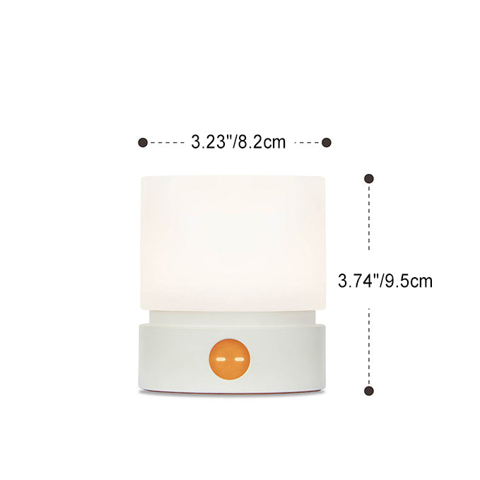 Skorter | Contemporary Nordic Timer Rechargeable ABS HIPS Silicone Cylinder LED Table Lamp Night Light for Nightstand