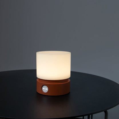 Skorter | Contemporary Nordic Timer Rechargeable ABS HIPS Silicone Cylinder LED Table Lamp Night Light for Nightstand