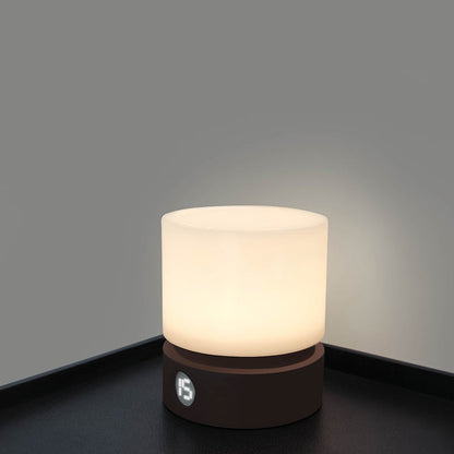 Skorter | Contemporary Nordic Timer Rechargeable ABS HIPS Silicone Cylinder LED Table Lamp Night Light for Nightstand