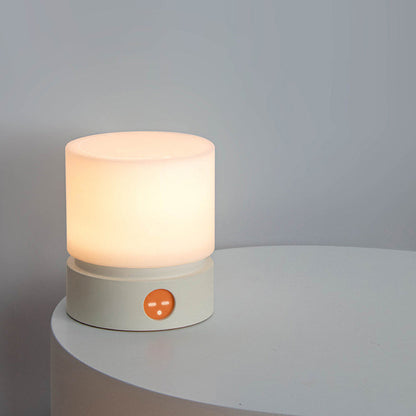 Skorter | Contemporary Nordic Timer Rechargeable ABS HIPS Silicone Cylinder LED Table Lamp Night Light for Nightstand