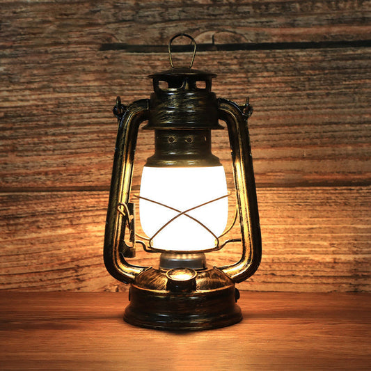 Skorter | Traditional Vintage Round Horse Lamp Iron Acrylic LED Table Lamp for the Living Room