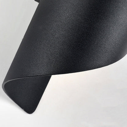 Skorter | Modern minimalistisk vattentät spiralformad LED-vägglampa i aluminium och akryl för sovrum 