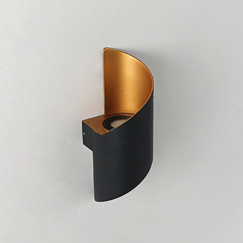 Skorter | Modern minimalistisk vattentät spiralformad LED-vägglampa i aluminium och akryl för sovrum 