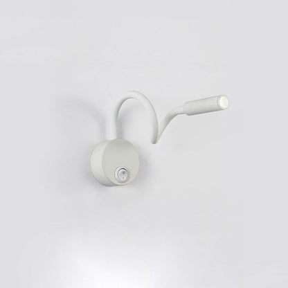 Skorter | Modern minimalistisk järnrund flexibel böjd LED-läslampa vägglampa för sovrum 