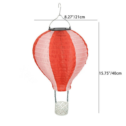 Skorter | Contemporary Creative Solar Hot Air Balloon Fabric Shade LED Outdoor Pendant Light for Terrace Outside