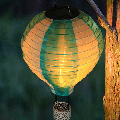 Skorter | Contemporary Creative Solar Hot Air Balloon Fabric Shade LED Outdoor Pendant Light for Terrace Outside