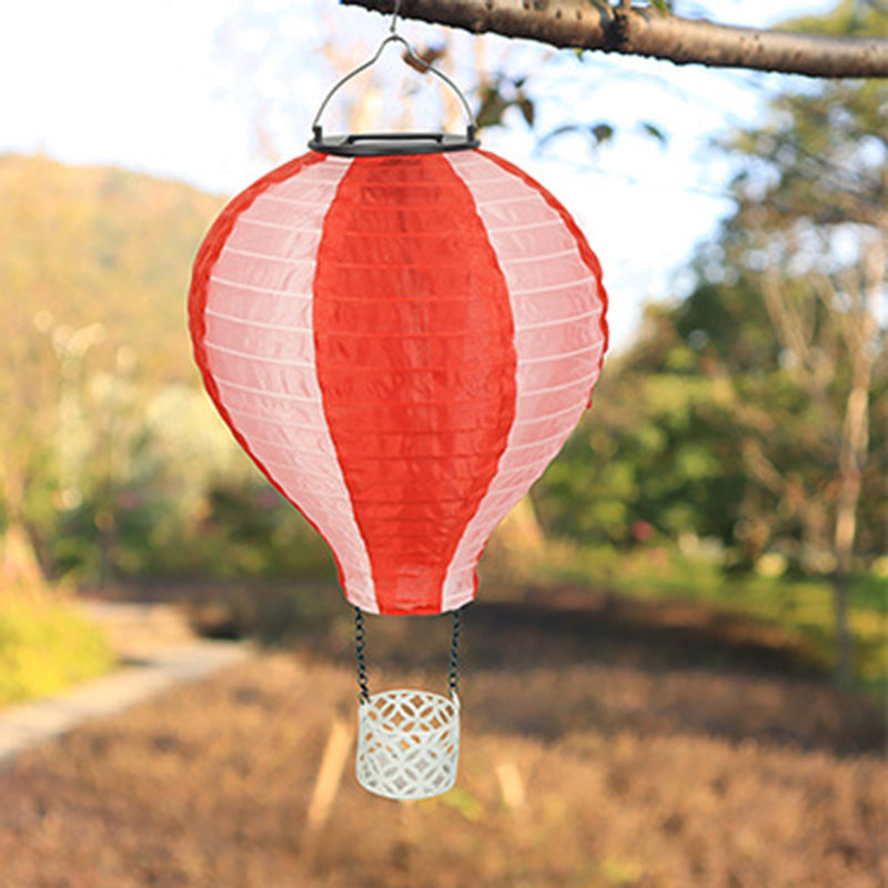 Skorter | Contemporary Creative Solar Hot Air Balloon Fabric Shade LED Outdoor Pendant Light for Terrace Outside