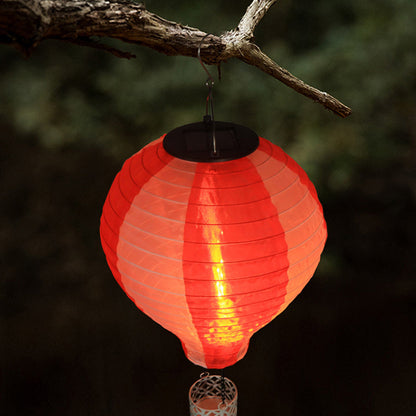 Skorter | Contemporary Creative Solar Hot Air Balloon Fabric Shade LED Outdoor Pendant Light for Terrace Outside