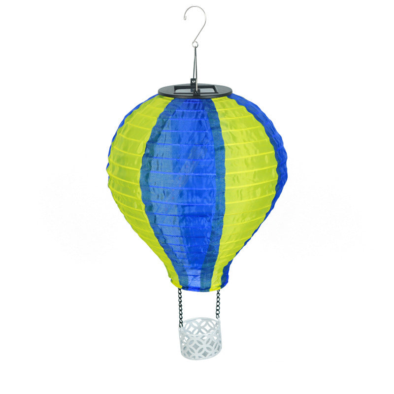 Skorter | Contemporary Creative Solar Hot Air Balloon Fabric Shade LED Outdoor Pendant Light for Terrace Outside