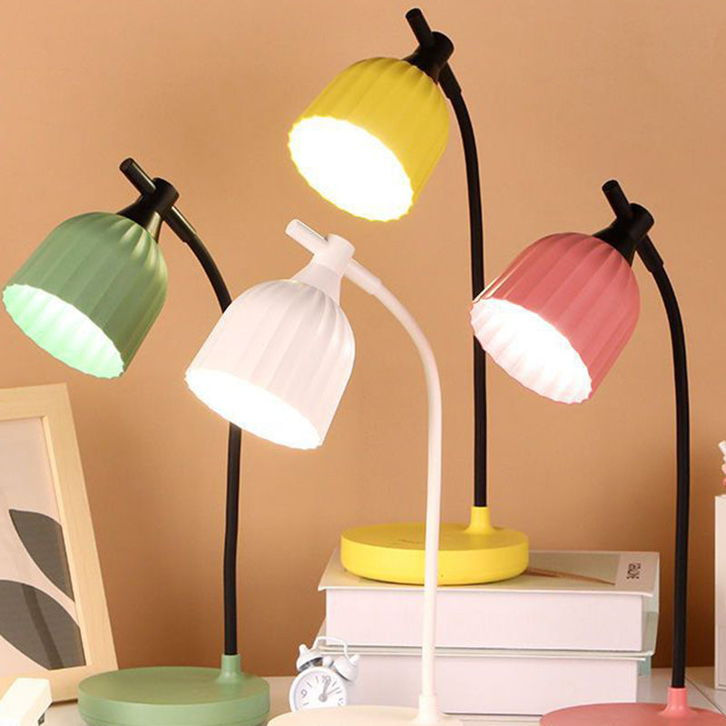 Skorter | Modern Minimalistic Round Folded ABS LED Table Lamp For Living Room