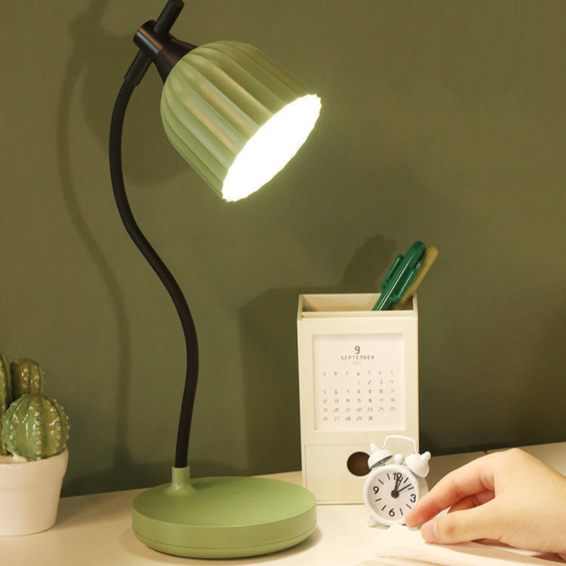 Skorter | Modern Minimalistic Round Folded ABS LED Table Lamp For Living Room