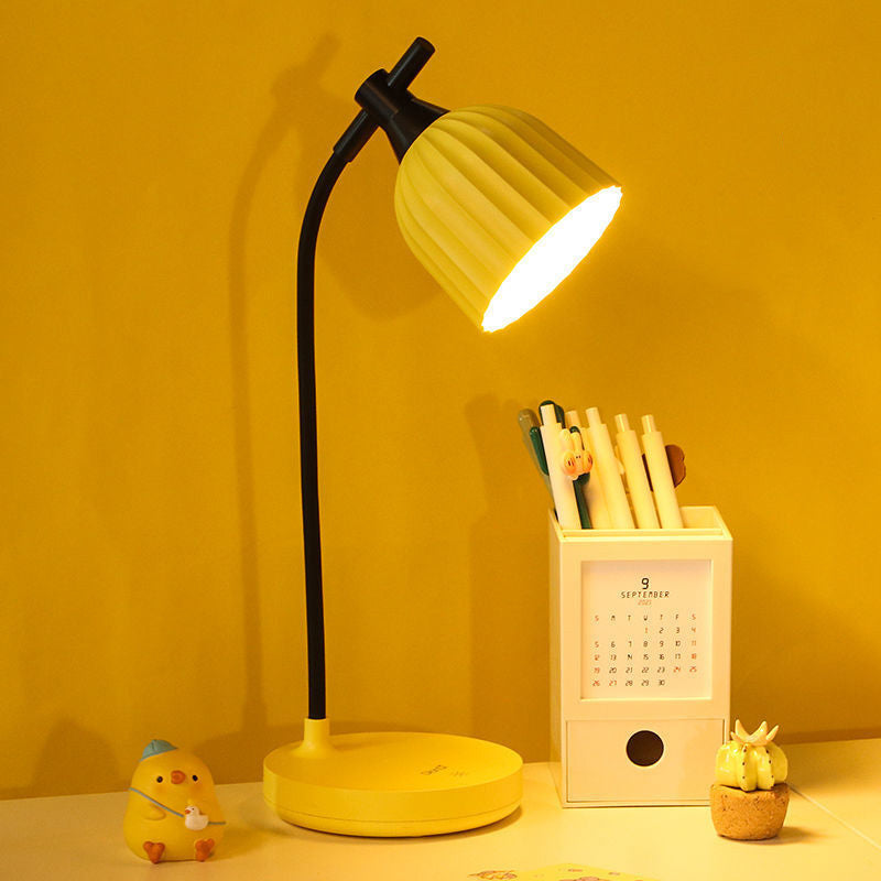 Skorter | Modern Minimalistic Round Folded ABS LED Table Lamp For Living Room