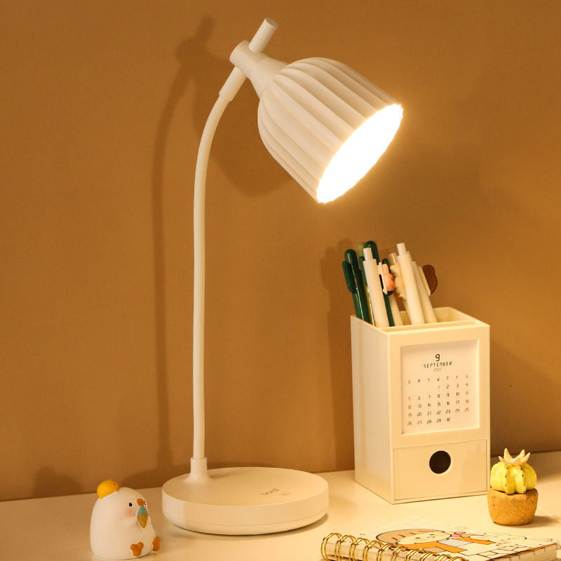Skorter | Modern Minimalistic Round Folded ABS LED Table Lamp For Living Room