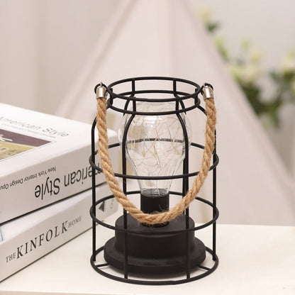 Skorter | Modern Minimalist Vertical Striped Square Round Iron LED Table Lamp For Living Room
