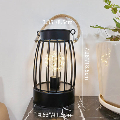 Skorter | Modern Minimalist Vertical Striped Square Round Iron LED Table Lamp For Living Room