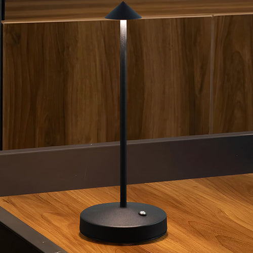 Skorter | Modern Simplicity Triangle Cone Round Acrylic Cylinder Iron LED Table Lamp for the Living Room