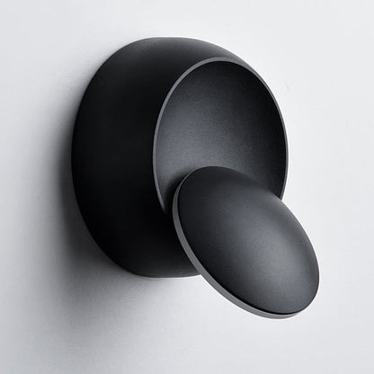 Skorter | Samtida nordisk järnrund Eclipse roterbar LED-vägglampa för nattduksbord 