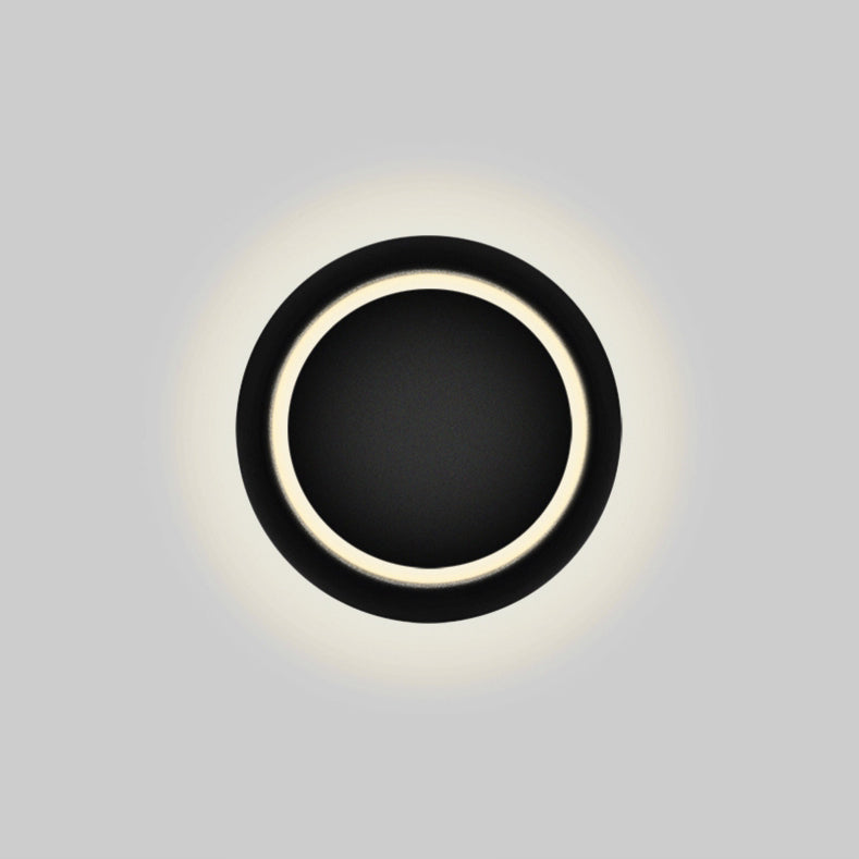 Skorter | Samtida nordisk järnrund Eclipse roterbar LED-vägglampa för nattduksbord 