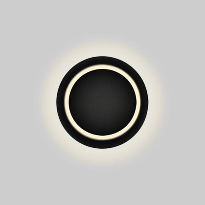 Skorter | Samtida nordisk järnrund Eclipse roterbar LED-vägglampa för nattduksbord 