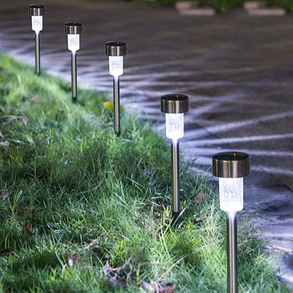 Skorter | Modern simplicity solar waterproof stainless steel cylinder LED landscape lighting outdoor light for the garden