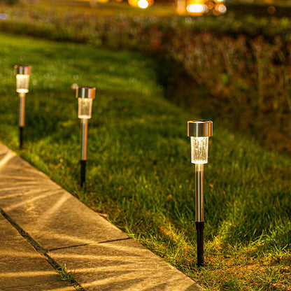 Skorter | Modern simplicity solar waterproof stainless steel cylinder LED landscape lighting outdoor light for the garden
