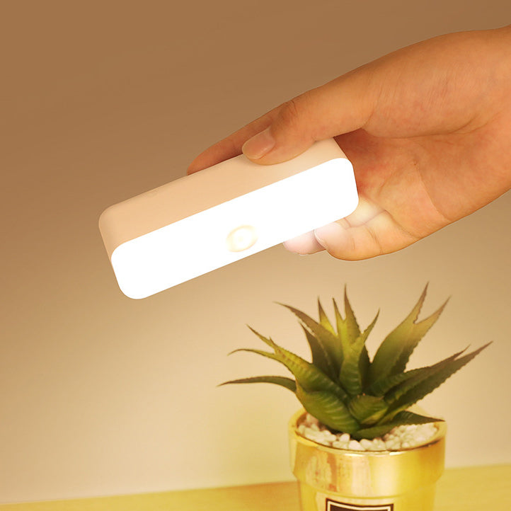 Skorter | Modern Minimalistisk Uppladdningsbar Magnetisk Sugkopp Plastremsa Rektangulär LED Vägglampa Nattlampa För Studier 