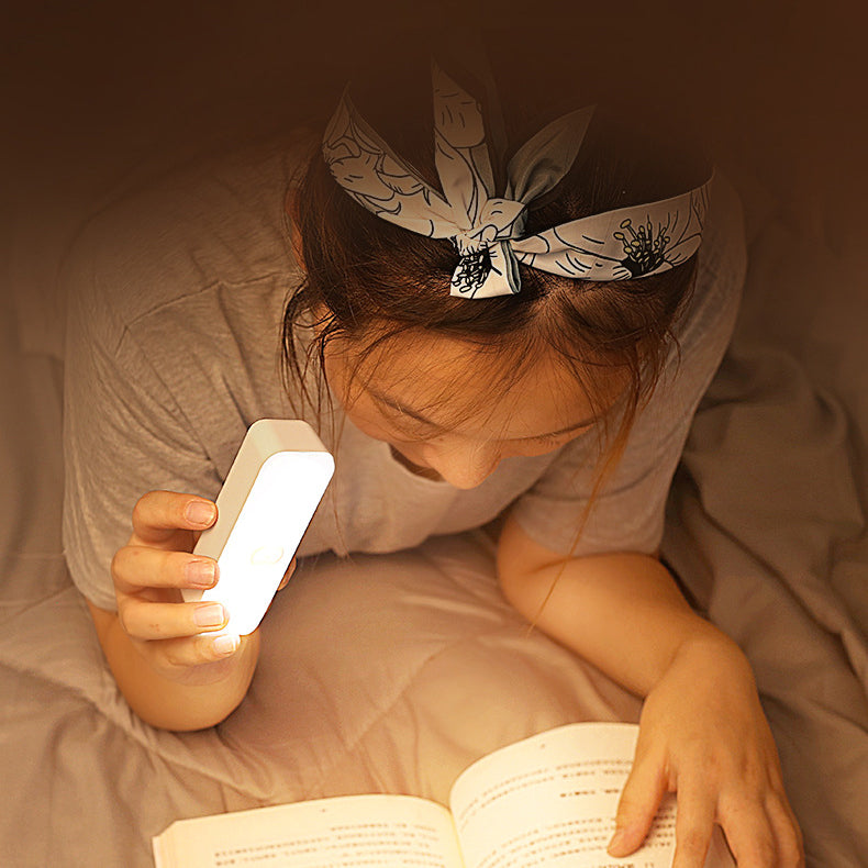 Skorter | Modern Minimalistisk Uppladdningsbar Magnetisk Sugkopp Plastremsa Rektangulär LED Vägglampa Nattlampa För Studier 