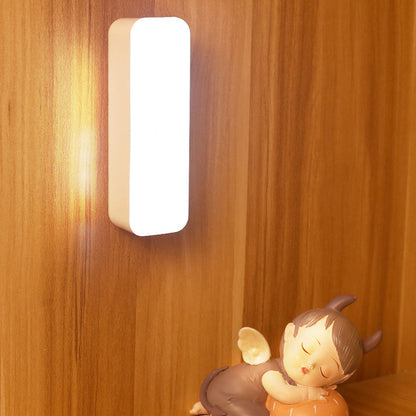 Skorter | Modern Minimalistisk Uppladdningsbar Magnetisk Sugkopp Plastremsa Rektangulär LED Vägglampa Nattlampa För Studier 