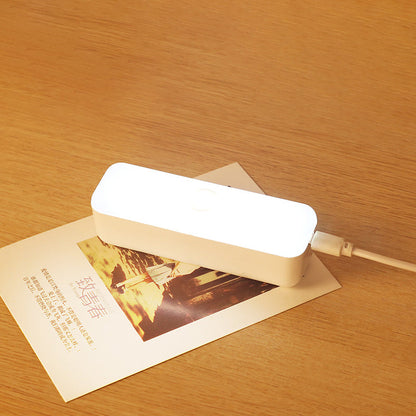 Skorter | Modern Minimalistisk Uppladdningsbar Magnetisk Sugkopp Plastremsa Rektangulär LED Vägglampa Nattlampa För Studier 