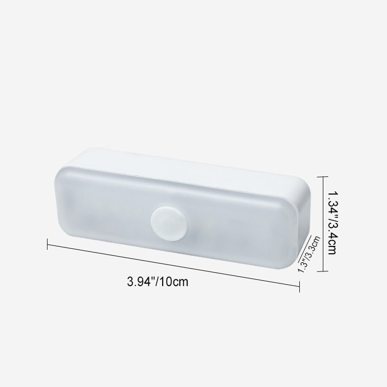 Skorter | Modern Minimalistisk Uppladdningsbar Magnetisk Sugkopp Plastremsa Rektangulär LED Vägglampa Nattlampa För Studier 