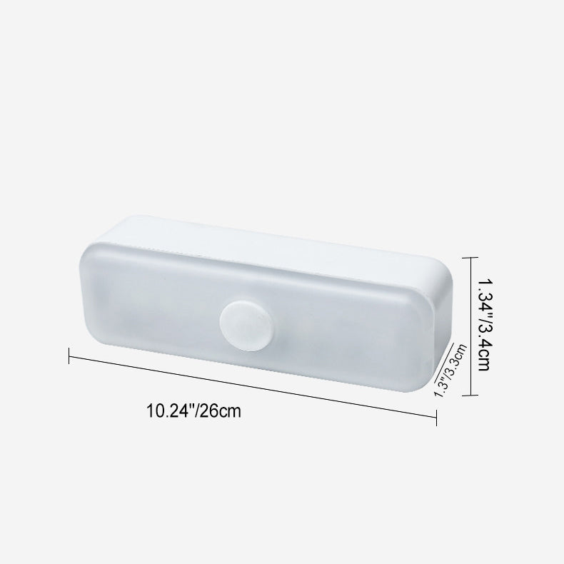 Skorter | Modern Minimalistisk Uppladdningsbar Magnetisk Sugkopp Plastremsa Rektangulär LED Vägglampa Nattlampa För Studier 