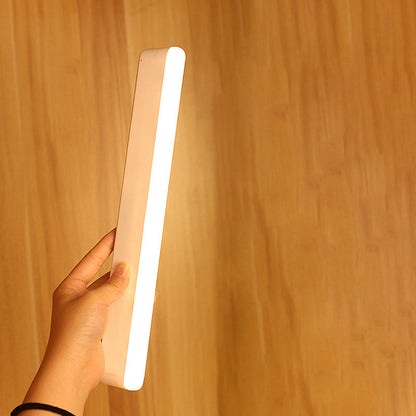 Skorter | Modern Minimalistisk Uppladdningsbar Magnetisk Sugkopp Plastremsa Rektangulär LED Vägglampa Nattlampa För Studier 