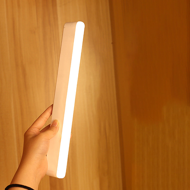 Skorter | Modern Minimalistisk Uppladdningsbar Magnetisk Sugkopp Plastremsa Rektangulär LED Vägglampa Nattlampa För Studier 