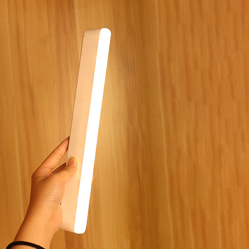 Skorter | Modern Minimalistisk Uppladdningsbar Magnetisk Sugkopp Plastremsa Rektangulär LED Vägglampa Nattlampa För Studier 
