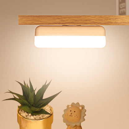 Skorter | Modern Minimalistisk Uppladdningsbar Magnetisk Sugkopp Plastremsa Rektangulär LED Vägglampa Nattlampa För Studier 