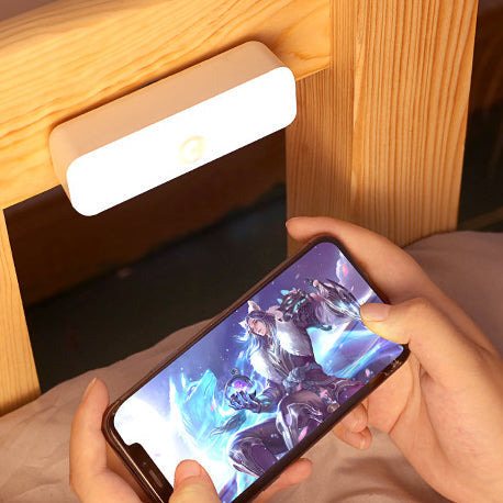 Skorter | Modern Minimalistisk Uppladdningsbar Magnetisk Sugkopp Plastremsa Rektangulär LED Vägglampa Nattlampa För Studier 