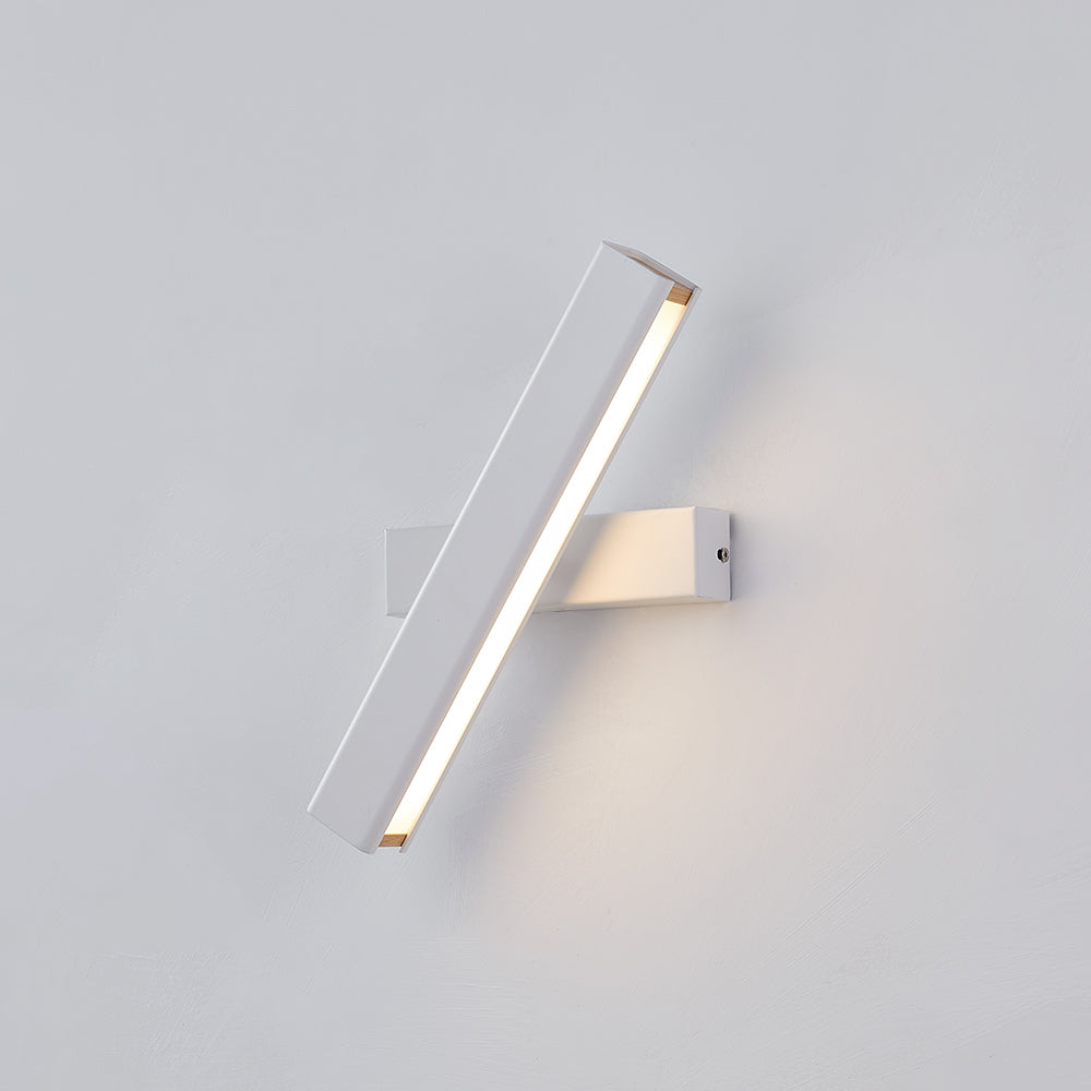Skorter | Aqsa Modern LED Wall Lamp Indoor Reversible Rectangular Metal/Wood Living Room
