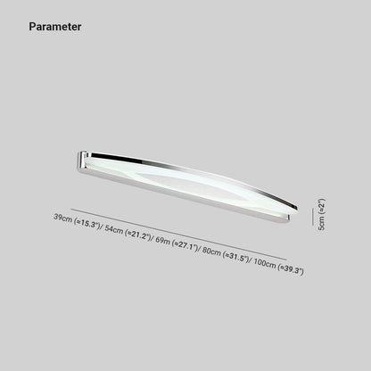 Skorter | Leigh Modern Minimalist Oval LED Wall Lamp Chrome Bedroom/Bathroom Metal Acrylic